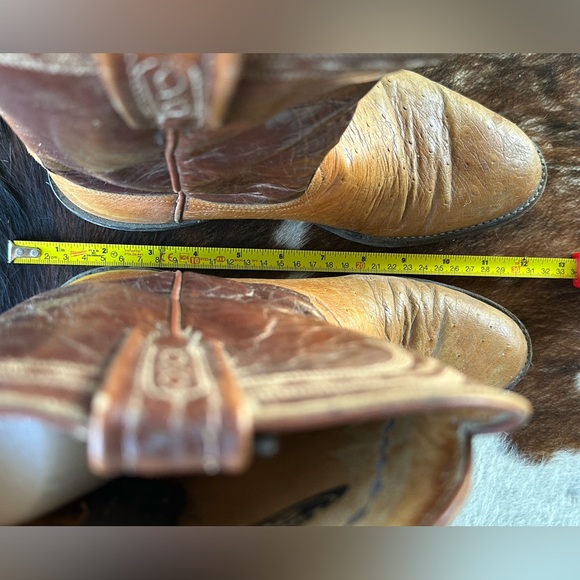 Leucchese ostrich boots men’s 7.5 d women’s 8.5 - Picture 11 of 14